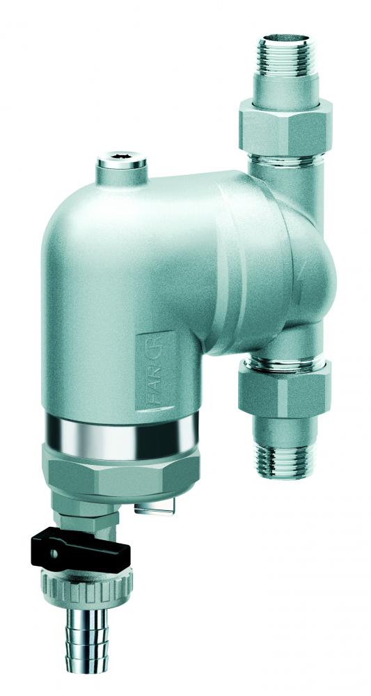 Фильтр 100мкм, с магн.встав., с манометр, Max: 95°C, 25 бар, поворот.соед. 1/2" ВР