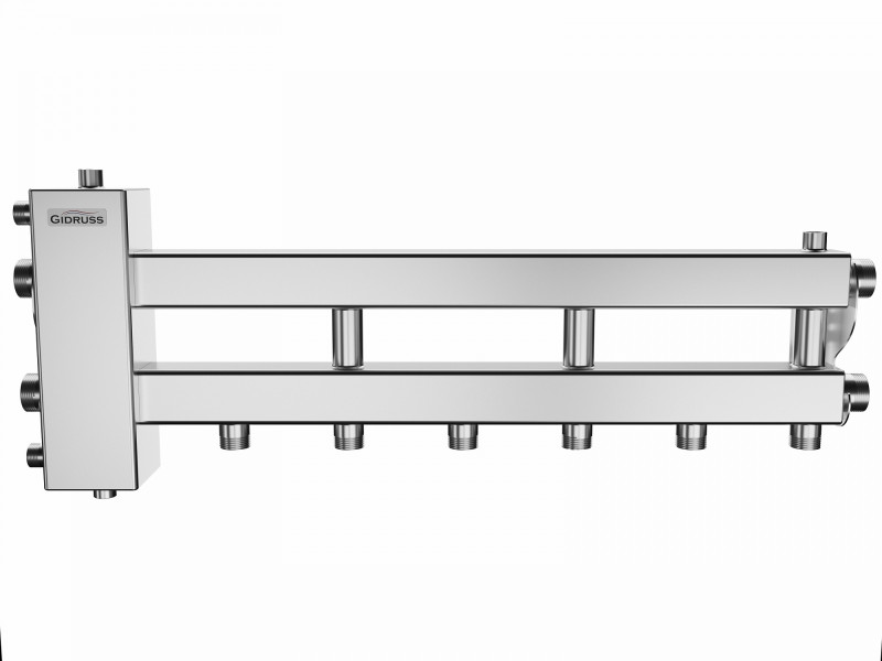 Балансировочный коллектор BMSS-150-7DU, до 150 кВт,подкл. котла G 1 1/2, 3+3 контура G 1