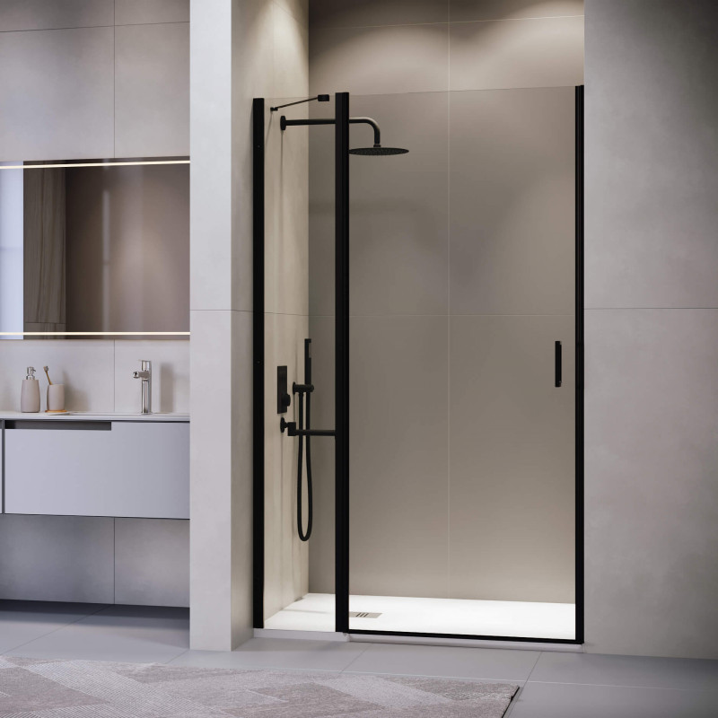 Душевая дверь 100*195 RGW LE-004-B Чёрный/Прозрачное/6 мм 351200410-14