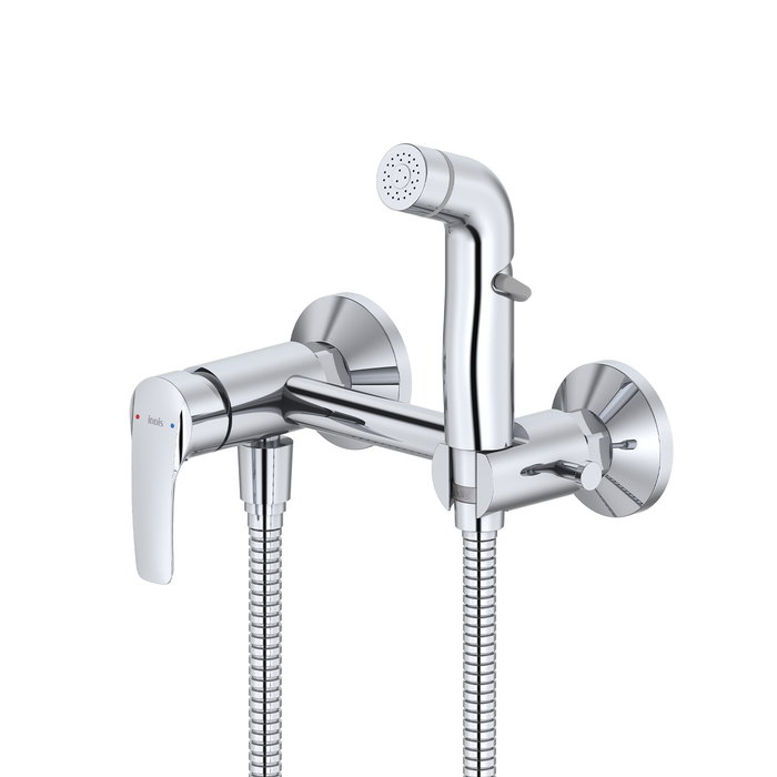 Смеситель с гигиеническим душем, глянцевый хром, Ray, IDDIS, RAYSB00i08