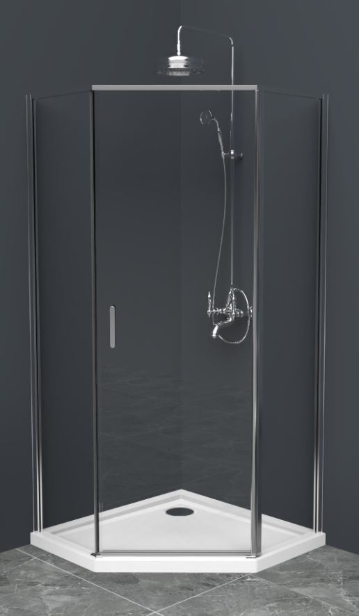 Душевой уголок BelBagno UNO-195-P-1-100-C-Cr