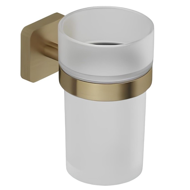 Стаканчик с держателем подвесной KLUDI VELA S 25975N0 (брашированное золото)