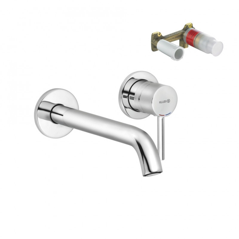 Смеситель для раковины настенный KLUDI BOZZ SET 2 отв. 230 мм + внутренняя часть 38243