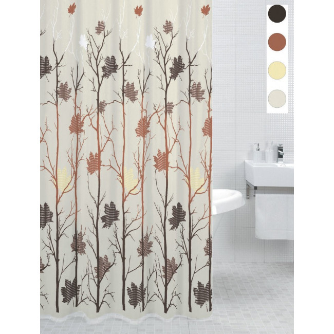 Штора для ванн BATH plus (Autumin Leaf) беж. 180х200 DS3002 (52)