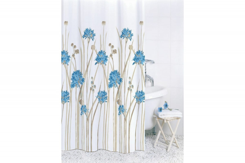 Штора для ванн BATH 180х180 Flowers Blue ch16007/0 (125)