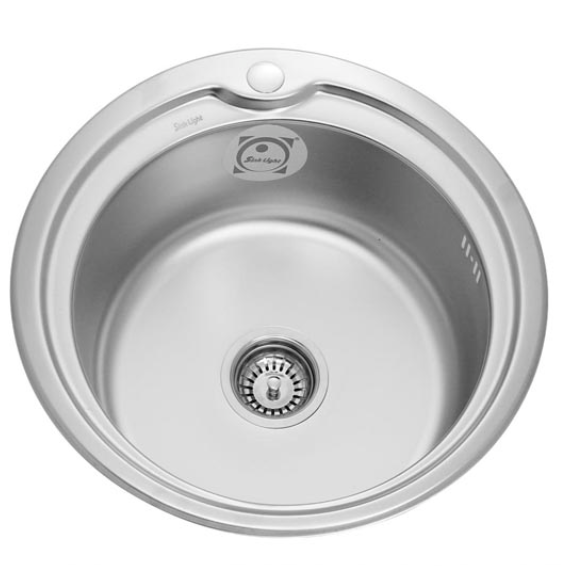 Мойка нерж круглая врезная д-51 т.0,8 бол.сиф.(+ сифон)
