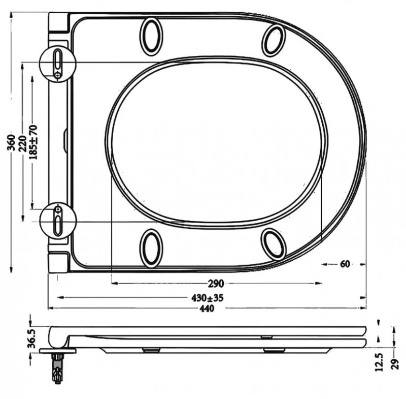 Крышка-сиденье для унитаза Amanda BB051SC с механизмом Soft Close BelBagno (255764)